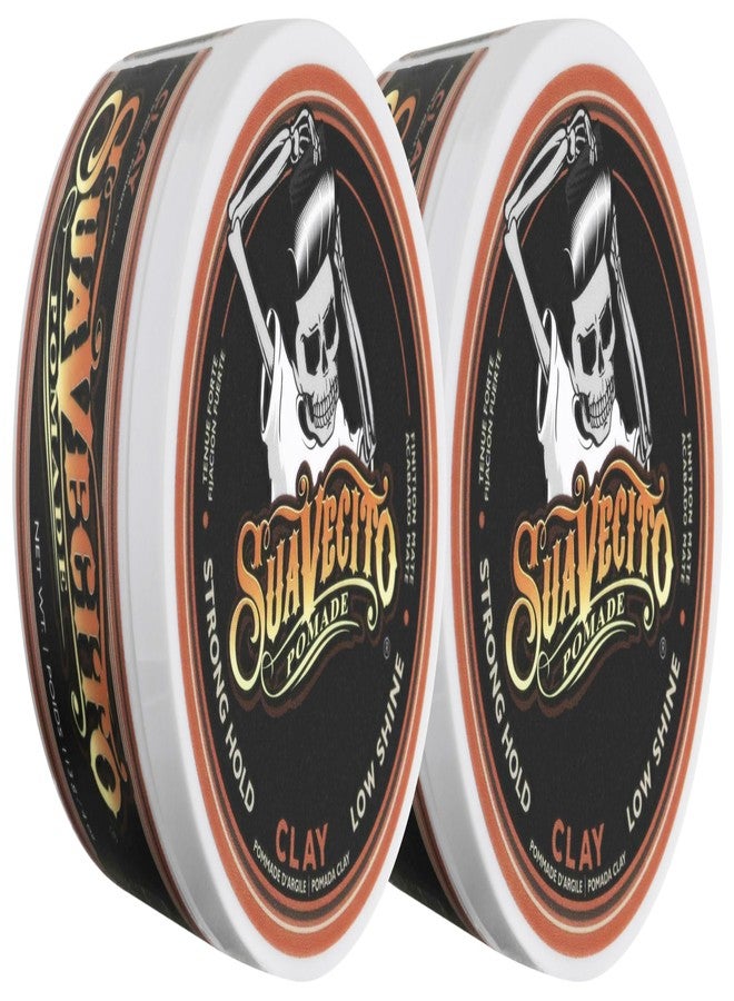 Suavecito Pomade Firme Clay 4 oz, 2 Pack - Strong Hold Hair Clay For Men - Low Shine Matte Hair Clay Pomade For Natural Texture Hairstyles - Image 1